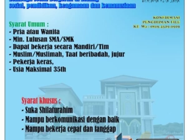 Lowongan Pekerjaan !!! Lowongan Pekerjaan !!!