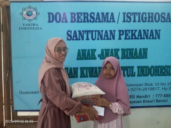 Yayasan Kiwari Bantul Indonesia Terima Donasi Sembako dari Bunda Bella